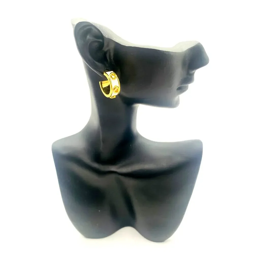 Coach Women's Signature Tabby Hoop Earrings - Picture 2 of 5